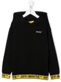 Off-White Kids logo pullover hoodie - Black