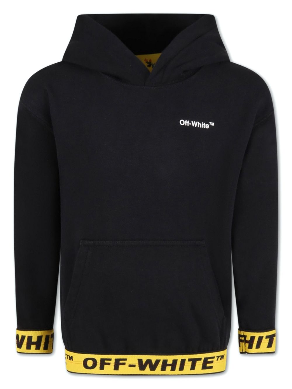 Off-White Kids logo pullover hoodie - Black