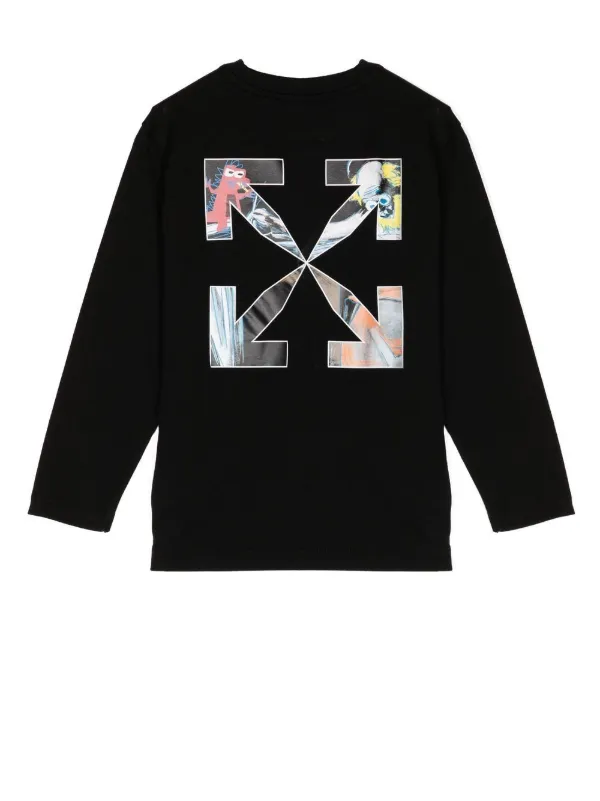 Off-white active logo deals long-sleeve T-shirt