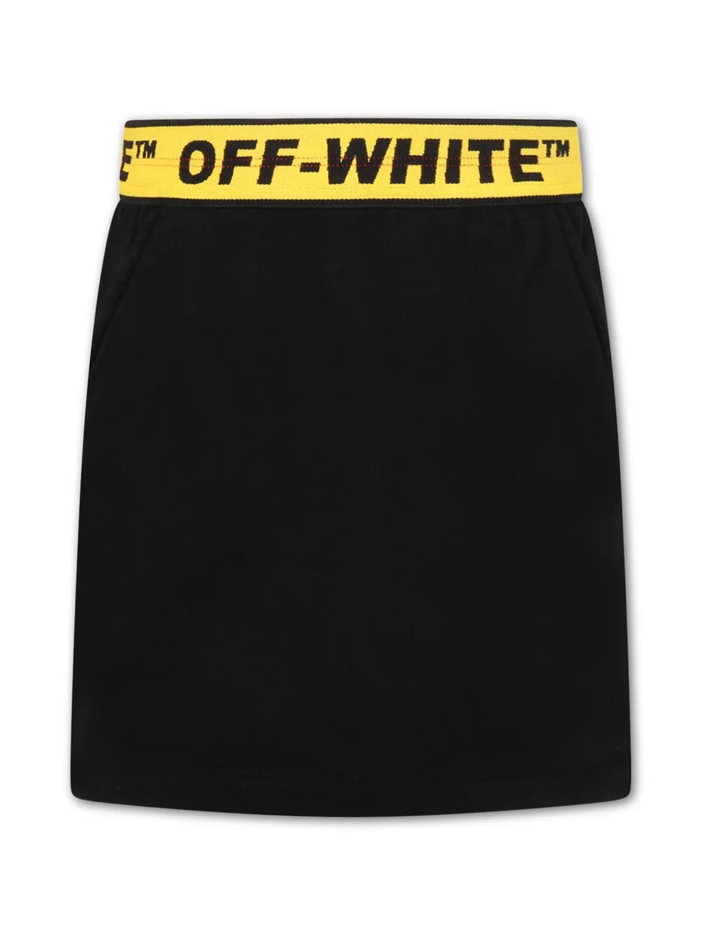 Off-White Kids Rok met logoband - Zwart