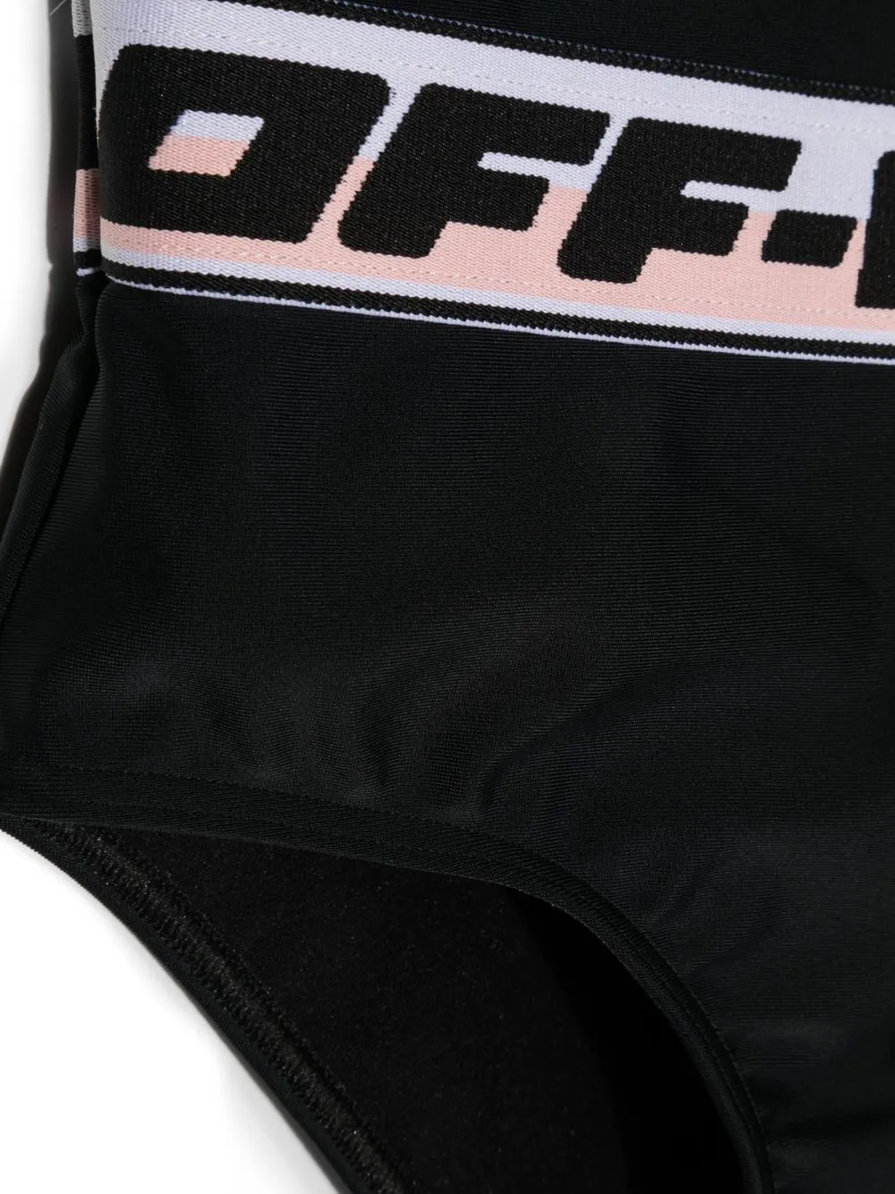 Off-White Kids Badpak met logoband Zwart