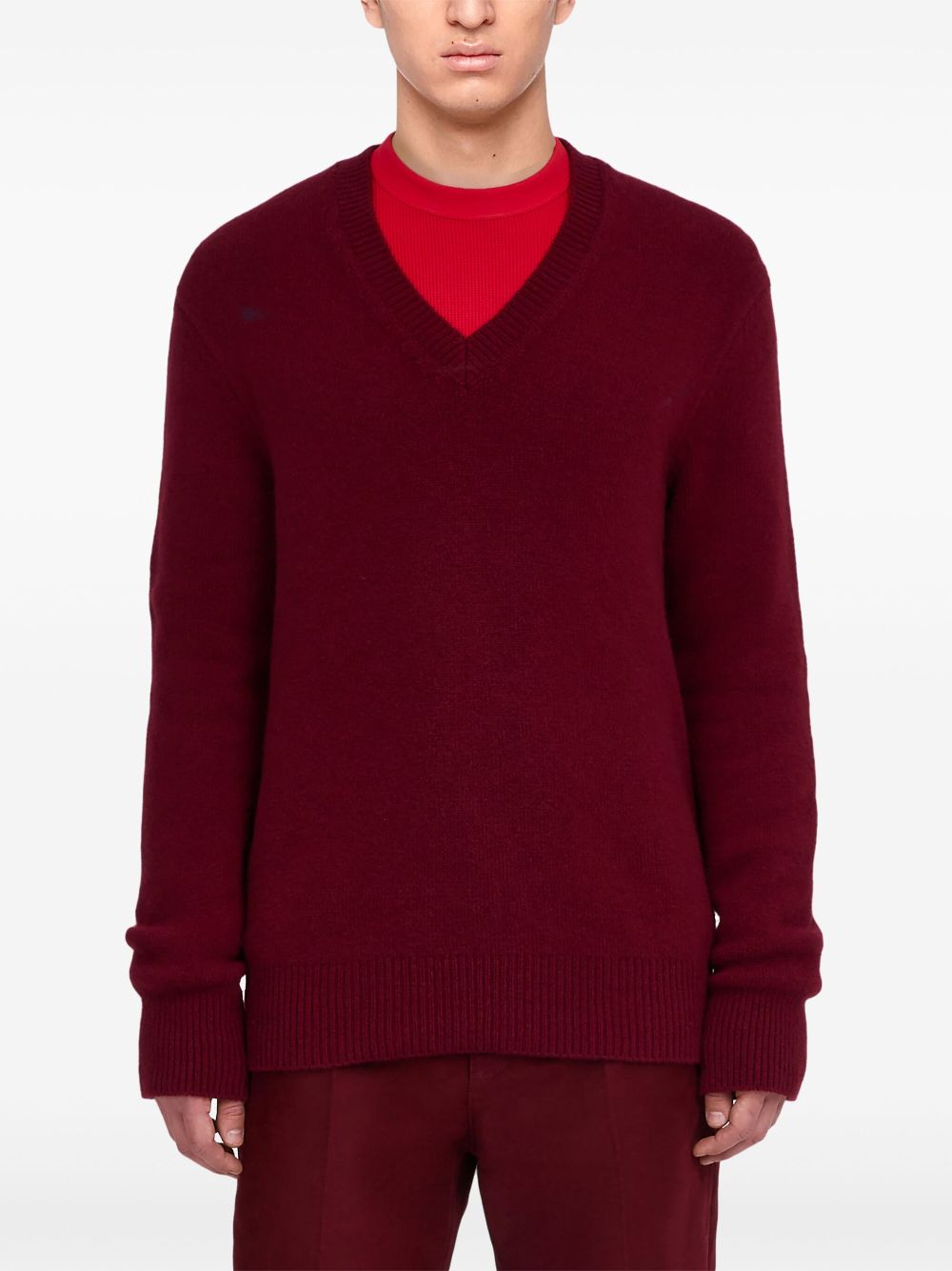 Ferragamo logo-plaque jumper - Red