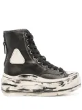 R13 Kurt distressed-effect sneakers - Black
