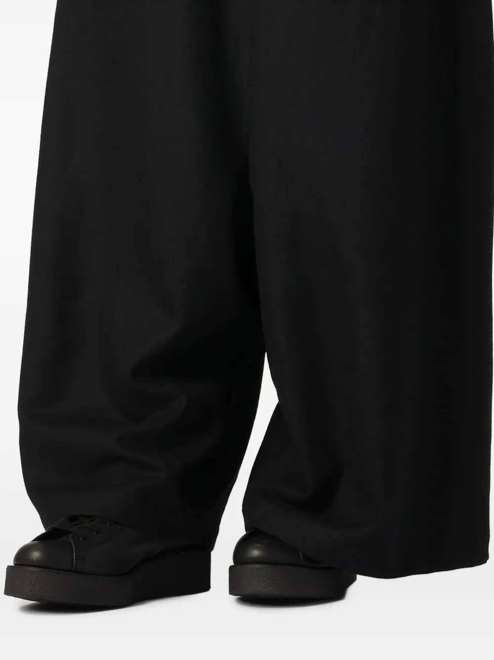 Yohji Yamamoto Broek met riemlussen Zwart