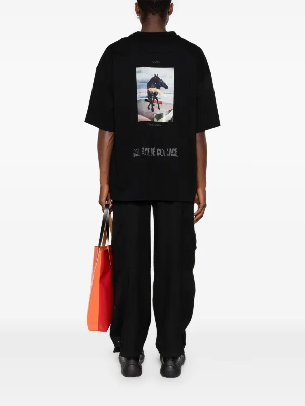 Tシャツ・カットソー JUUN.J Men Tops JC4742P045BLACK Black Juun.J logo-embroidered Cotton T-shirt | Black | FARFETCH