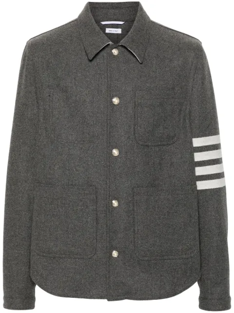 Thom Browne 4-Bar felted shirt jacket
