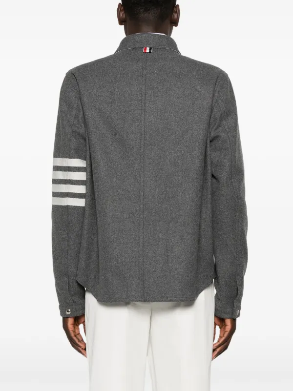 Thom Browne 4BAR シャツジャケット | グレー | FARFETCH JP
