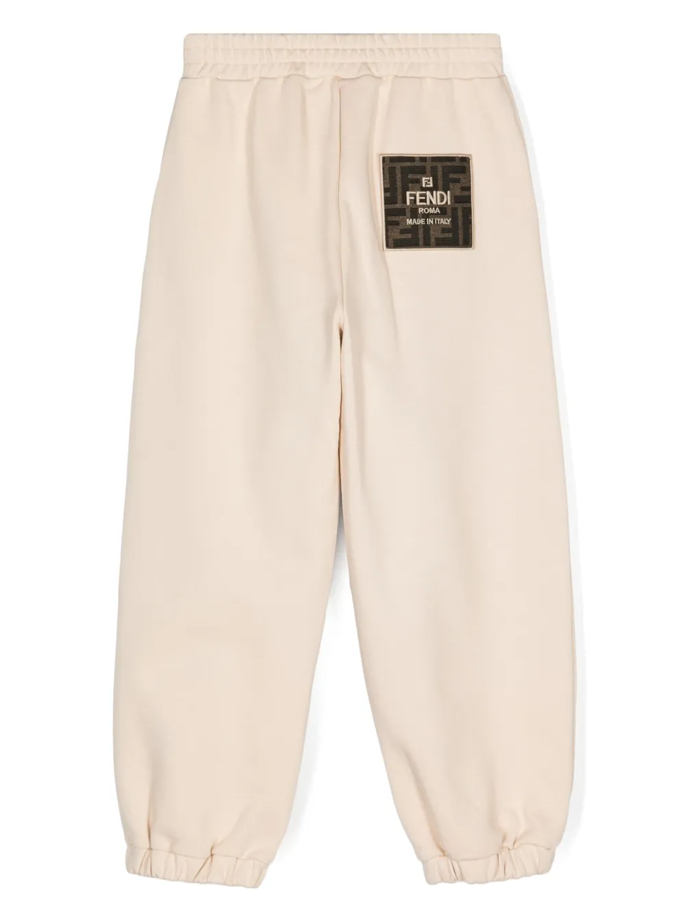 Fendi Kids Trainingsbroek met logopatch Beige