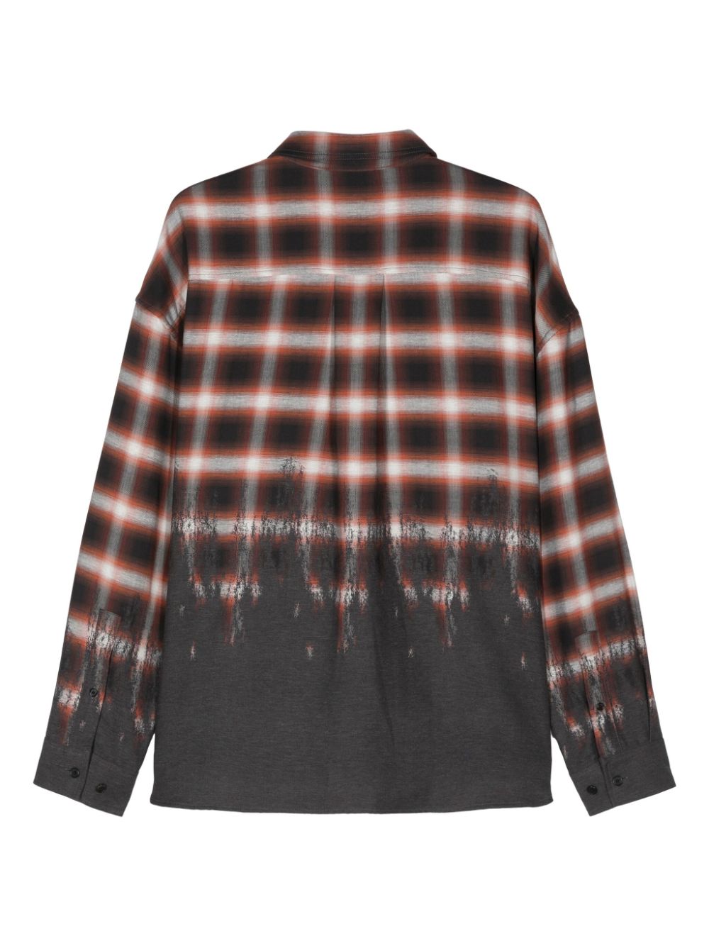 Shop Juunj Plaid-pattern Cotton Shirt In Brown