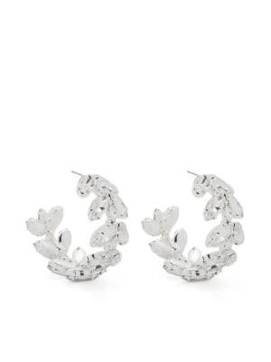 ピアス MAGDA BUTRYM FW25 '10' earrings (710725 RED) Pearl and crystal cluster earrings with red rose drop