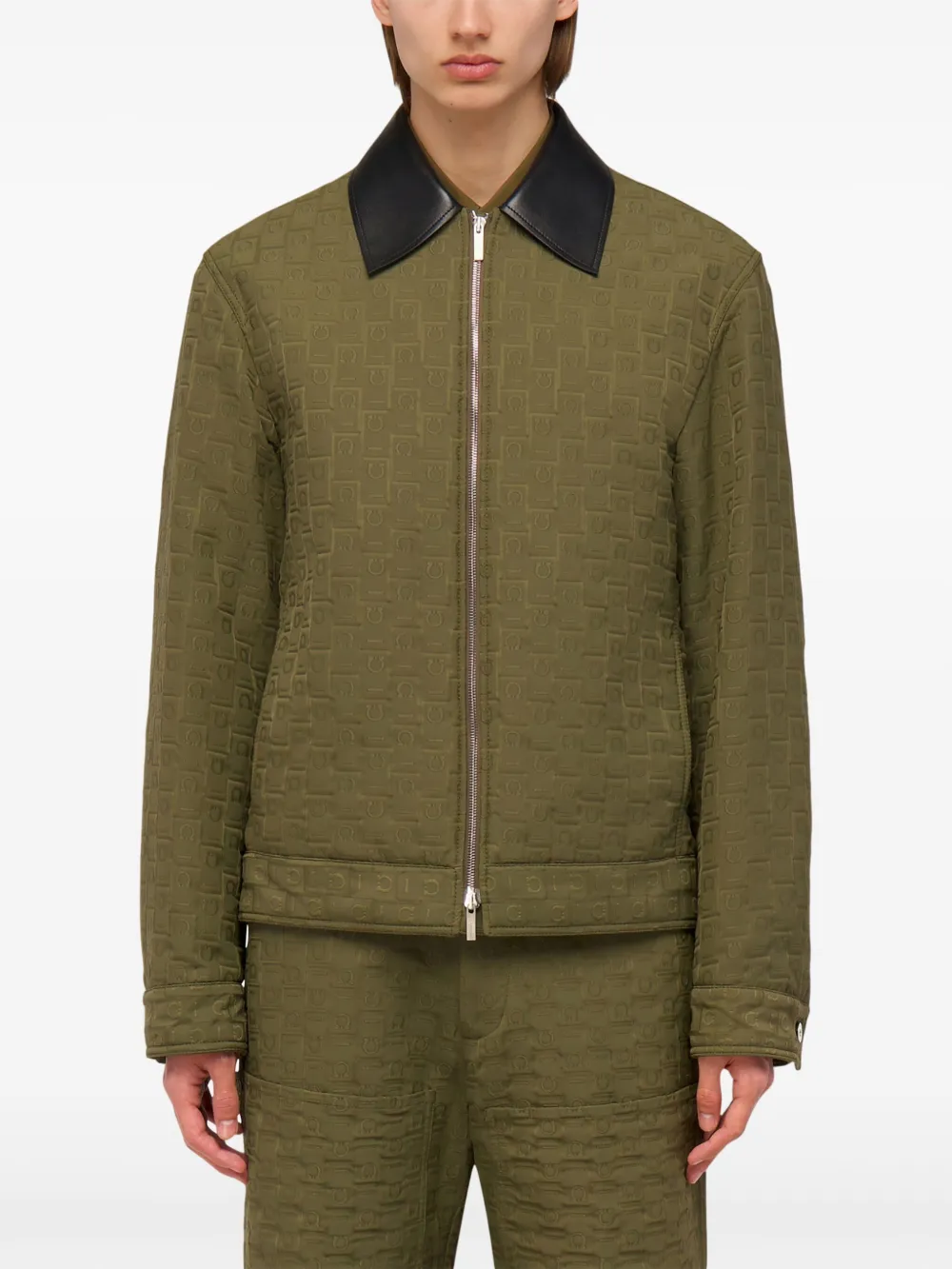 Ferragamo Jack met monogram-print Groen