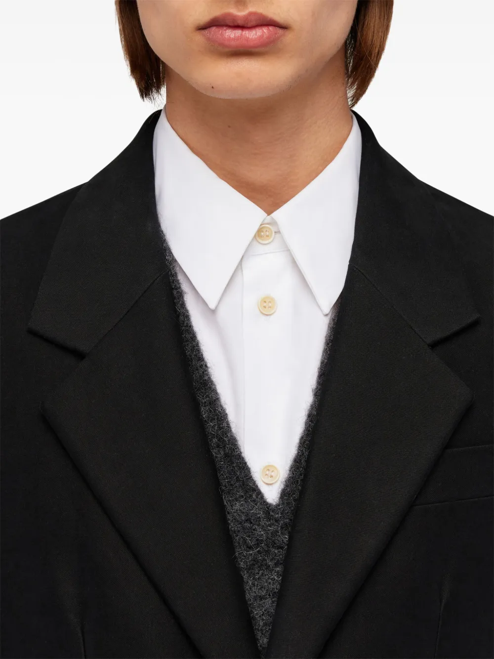 Ferragamo Blazer met enkele rij knopen Zwart