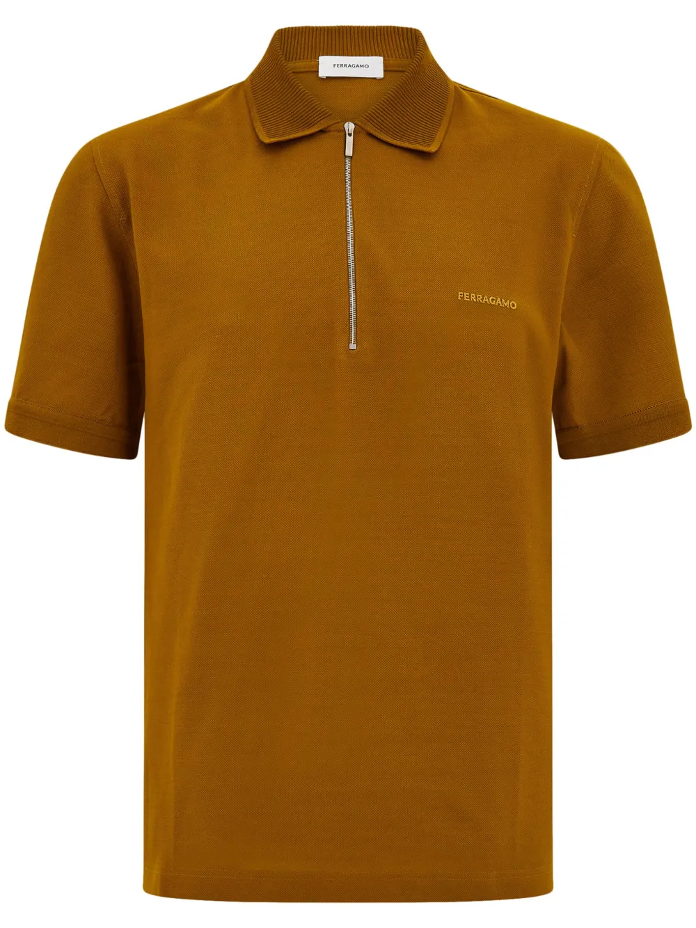 Ferragamo zip collar polo | Brown | Image 1