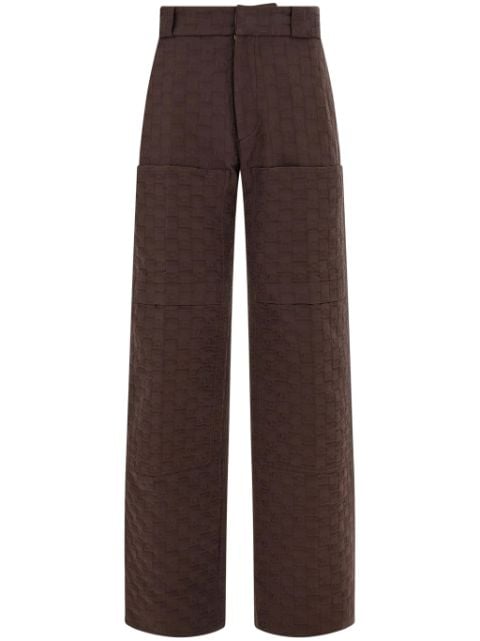 monogram-print cotton trousers