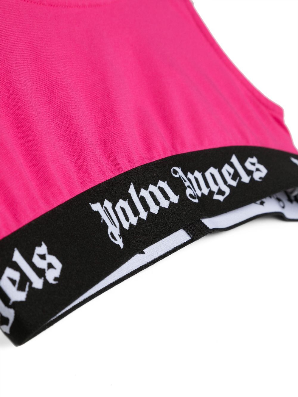 Shop Palm Angels Logo-underband Sleeveless Top In 3210 Fuchsia Black