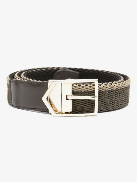 Canali interwoven buckle belt