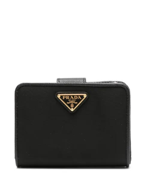 Prada enamel triangle-logo wallet