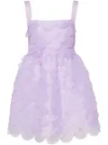 Cynthia Rowley scallop organza mini dress - Purple