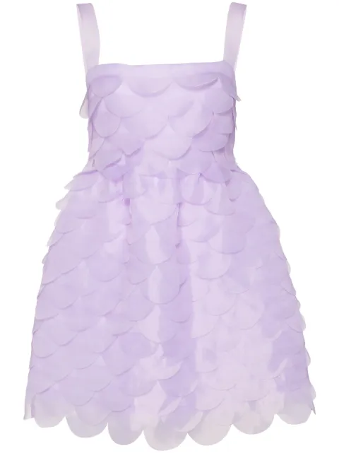 Cynthia Rowley scallop organza mini dress