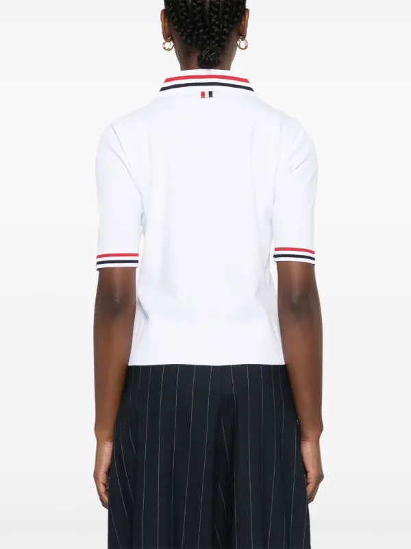 Thom Browne Jersey Polo Shirt | White | FARFETCH