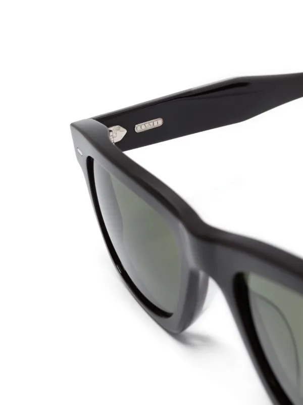 OLIVER PEOPLES ブラックサングラス Oliver Peoples N. 04 Sun スクエアフレーム サングラス | ブラウン