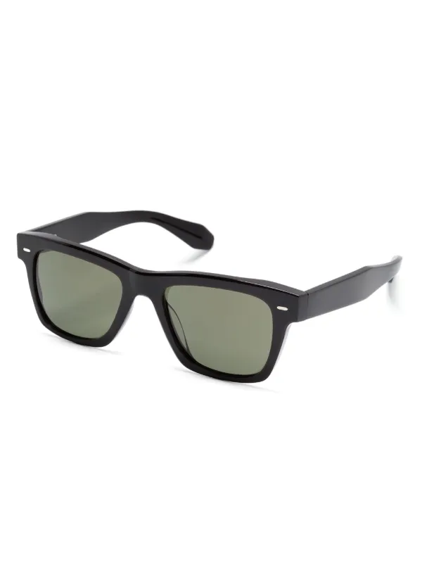 OLIVER PEOPLES ブラックサングラス Oliver Peoples N. 04 Sun スクエアフレーム サングラス | ブラウン