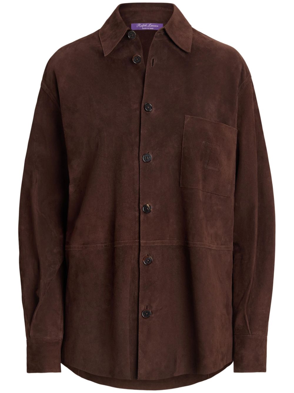 Shop Ralph Lauren Buttoned Long-sleeve Shirt In Brown