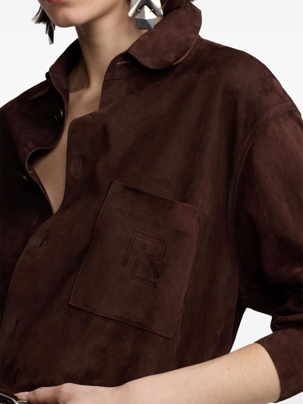 Shop Ralph Lauren Buttoned Long-sleeve Shirt In Brown