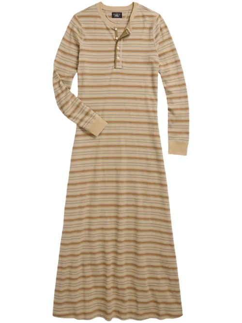 Robe longue Henley à rayures - Ralph Lauren RRL - Modalova