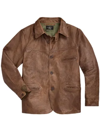 RRL レザージャケット Sサイズ ブラウン Ralph Lauren RRL Bradley Leather Jacket | Brown | FARFETCH