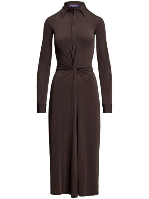 Ralph Lauren Collection draped detailing long-sleeve dress Women