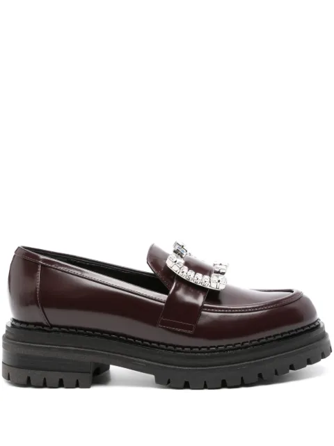 Sergio Rossi Prince crystal-buckle loafers