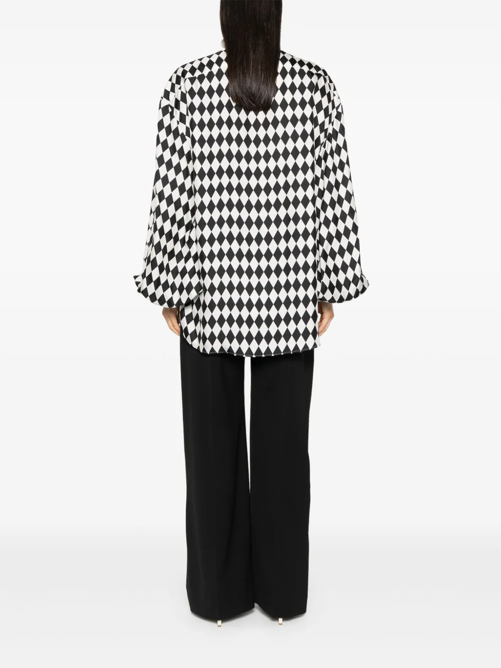 Balmain Geometrisch gemustertes Seidenhemd | Kleidung | Image 4