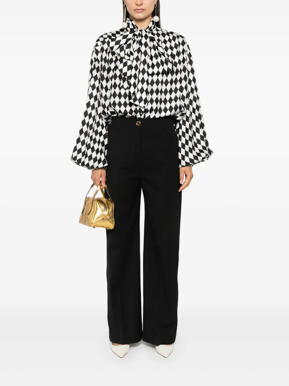Balmain Blouse met geometrisch patroon - Wit