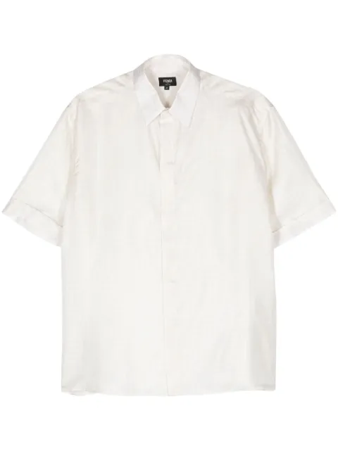 FENDI camisa de seda con logo FF