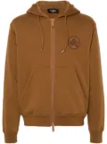 DSQUARED2 Maple Leaf zip-up hoodie - Brown