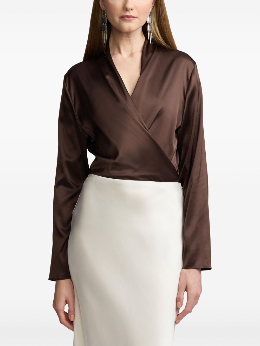 RALPH LAUREN WRAP BLOUSE 