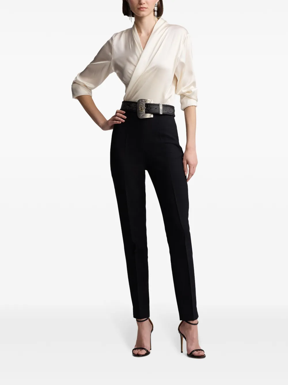 Ralph Lauren Collection Blouse met lange mouwen - Beige