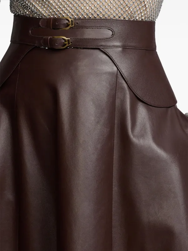 Ralph lauren leather skirt best sale