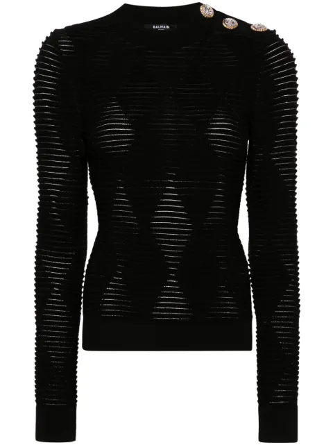 Balmain embossed-buttons jumper Women