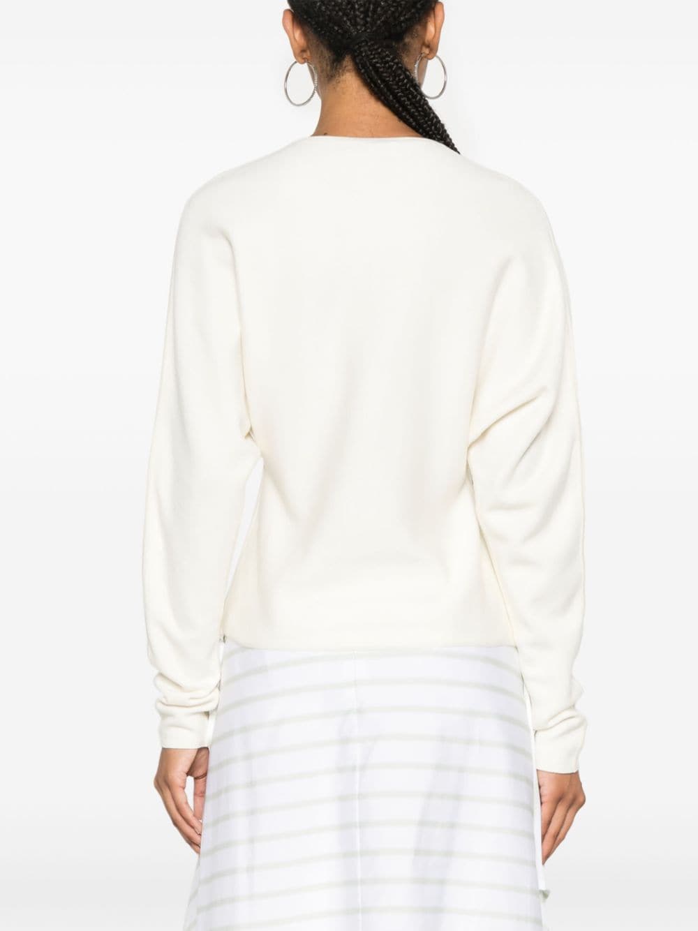 Shop Gabriela Hearst Theodore Sweater In White