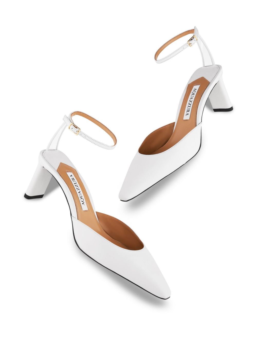 Shop Aquazzura Blade Pumps 65mm In Weiss