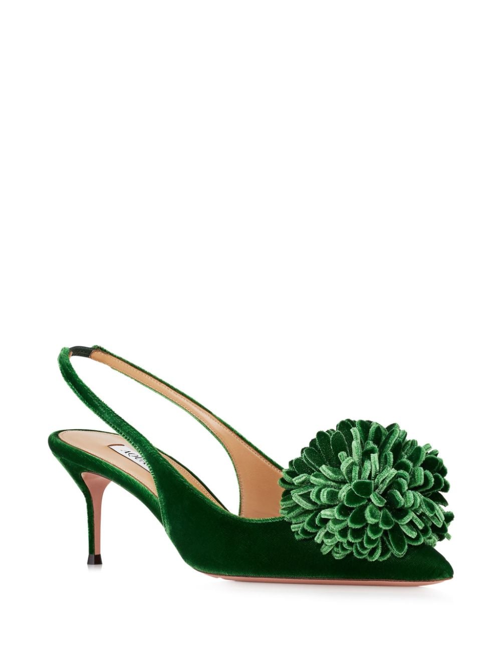 Shop Aquazzura 65mm Couturier Slingback Pumps In Green