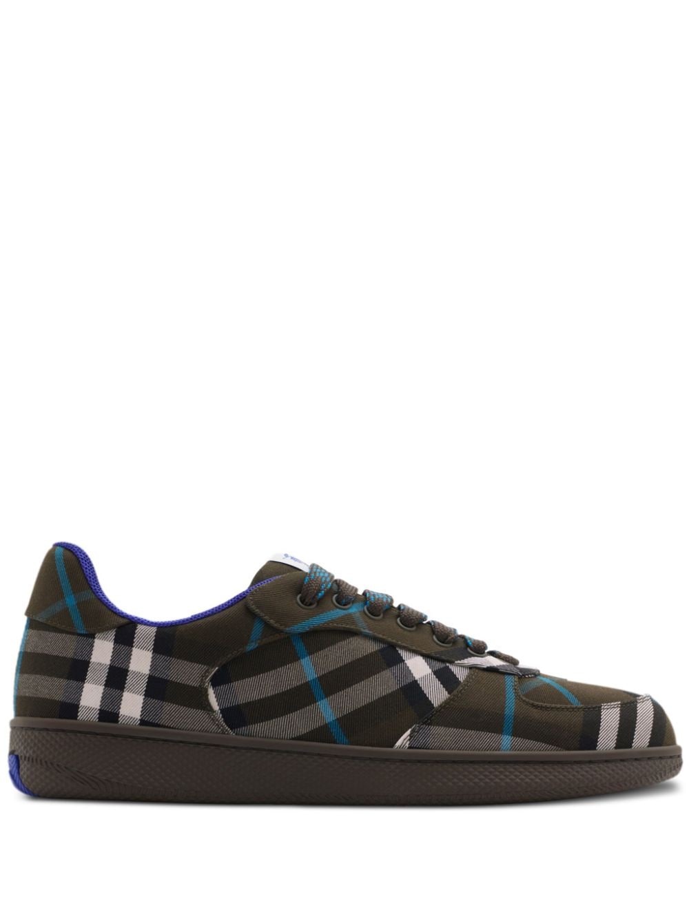 Shop Burberry Check Terrace Low-top Sneakers In Braun