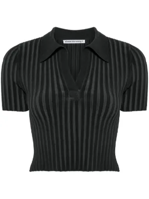 Tシャツ・カットソー ALEXANDER WANG Woman Polo Shirt White 1CC3251056 120 Alexander Wang Women Logo T-Shirt | Luosophy | San Diego, CA