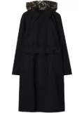 Burberry concealed-hood raincoat - Black