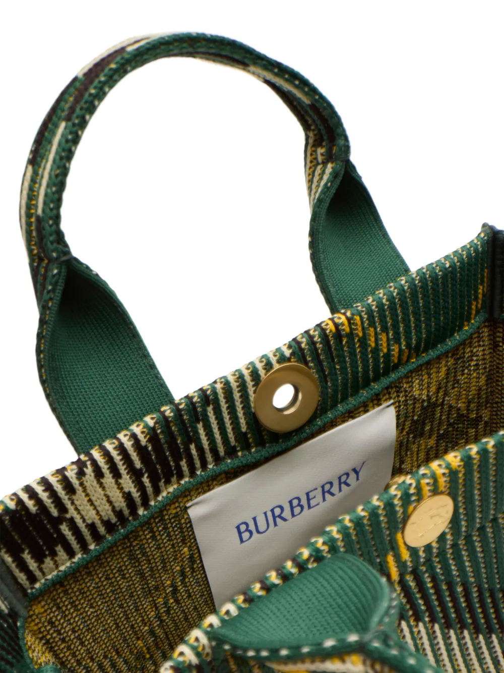 Cheap Burberry check pattern knit tote bag Women