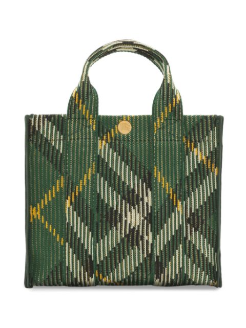 Burberry check pattern knit tote bag Women