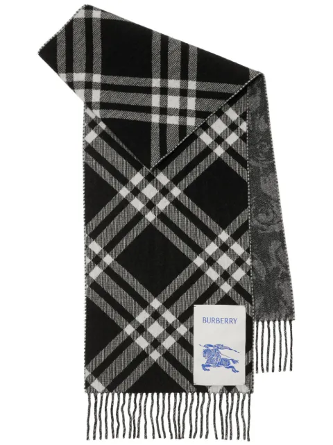 Burberry rose-print cashmere scarf
