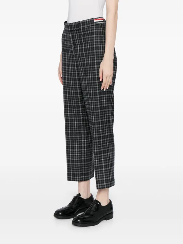 Thom Browne チェック テーラードパンツ | グレー | FARFETCH JP